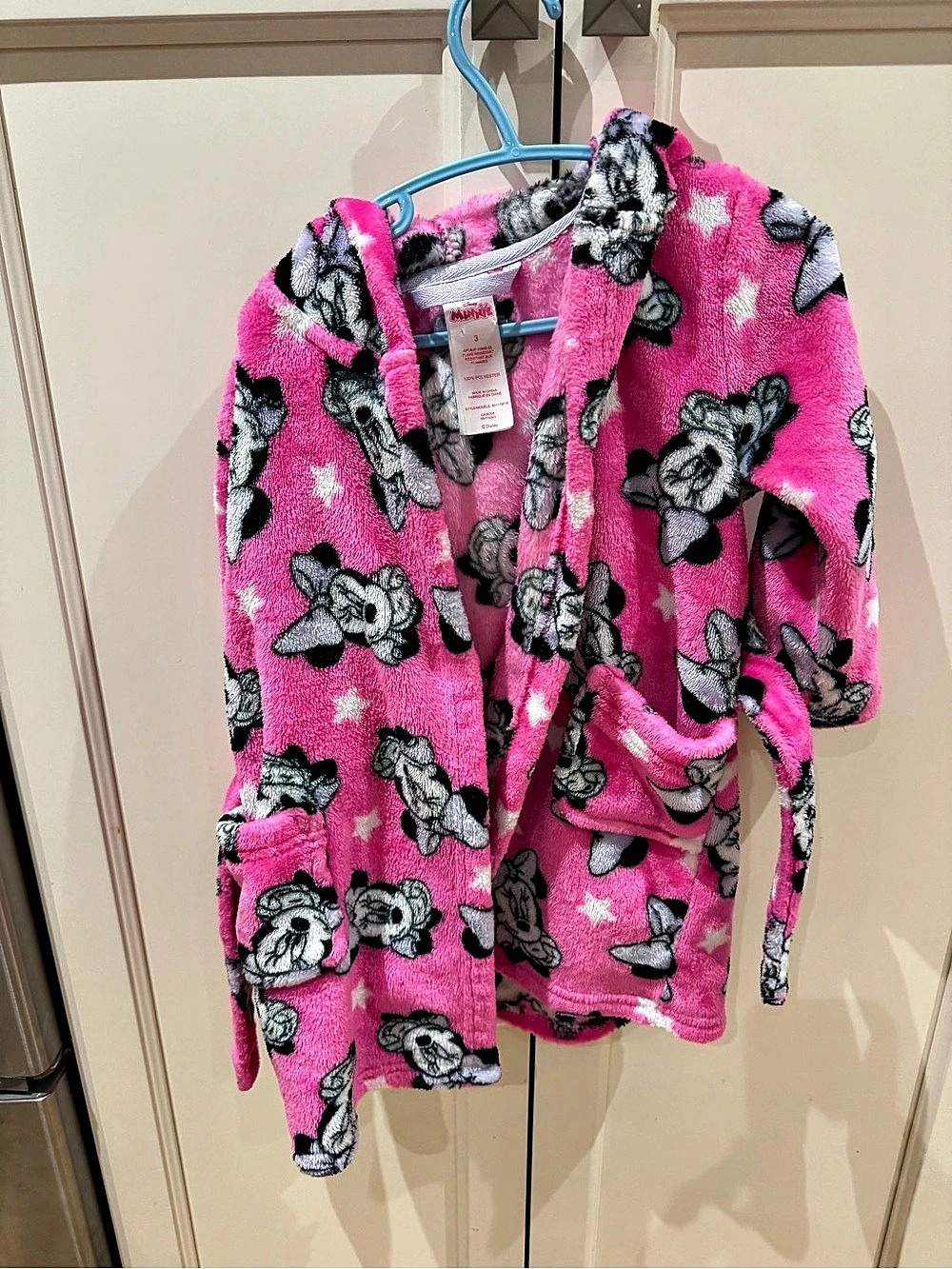 Disney Minnie Mouse Pink Fleece Robe Girls 3